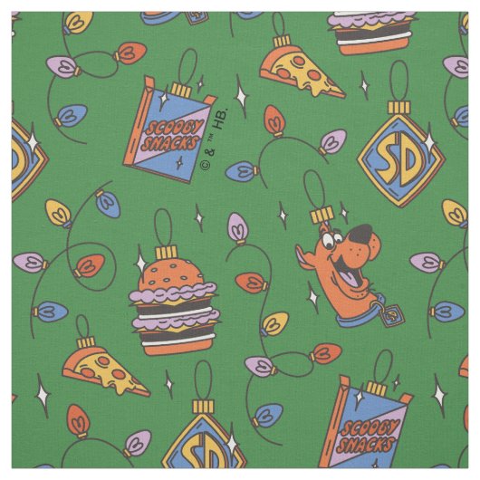 Scooby-Doo Holiday Snack Lights Pattern Stof (Swatch)