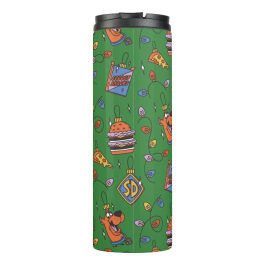 Scooby-Doo Holiday Snack Lights Pattern Thermosbeker (Achterkant)