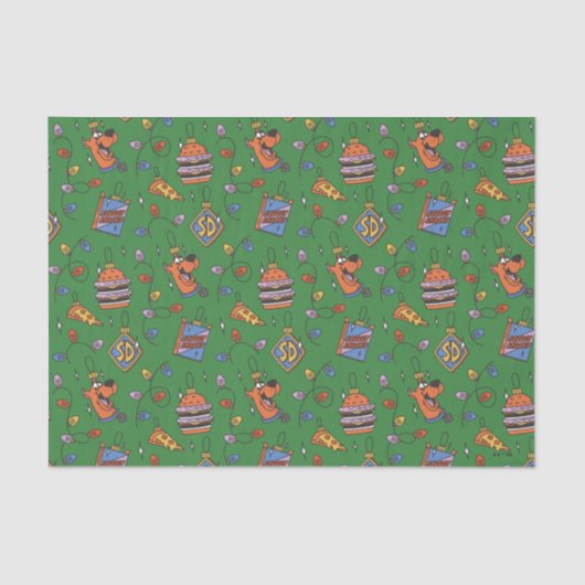Scooby-Doo Holiday Snack Lights Pattern Tissuepapier (Voorkant)