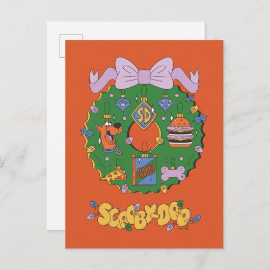 Scooby-Doo Holiday Snack Wreath Graphic Briefkaart (Voorkant / Achterkant)
