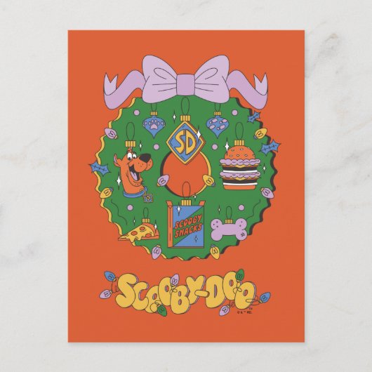 Scooby-Doo Holiday Snack Wreath Graphic Briefkaart (Voorkant)