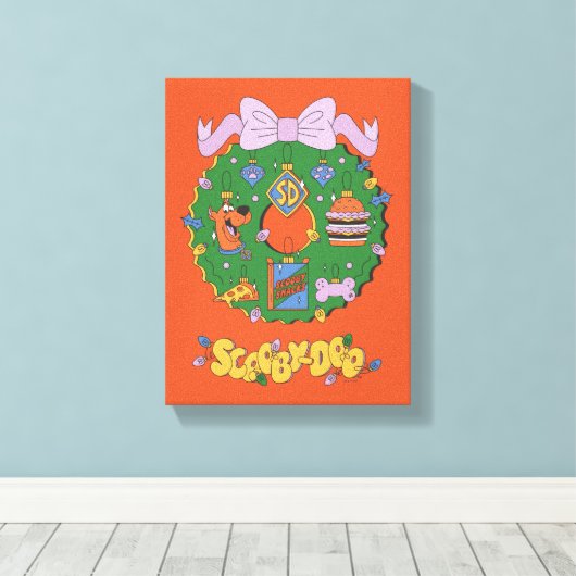 Scooby-Doo Holiday Snack Wreath Graphic Canvas Afdruk (Insitu (Houten vloer))