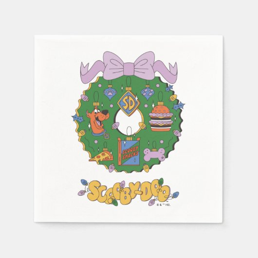 Scooby-Doo Holiday Snack Wreath Graphic Servet (Voorkant)