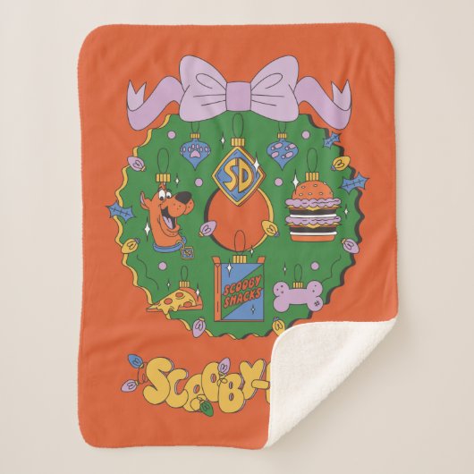 Scooby-Doo Holiday Snack Wreath Graphic Sherpa Deken (Voorkant)