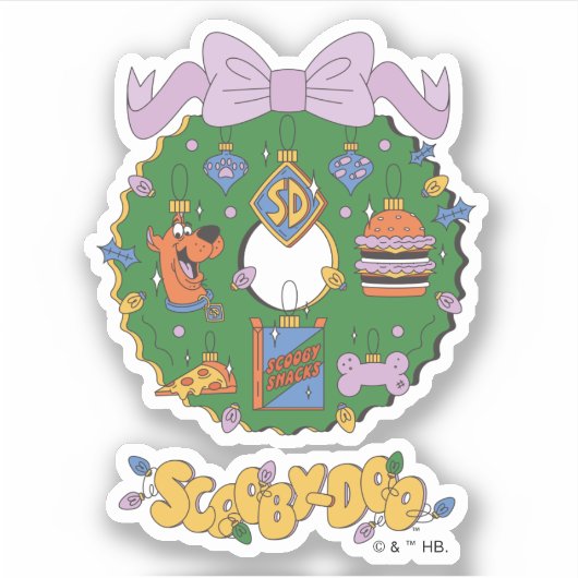 Scooby-Doo Holiday Snack Wreath Graphic Sticker (Voorkant)