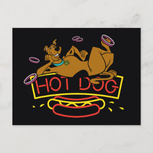 Scooby-Doo Hot Dog Neon Sign Briefkaart