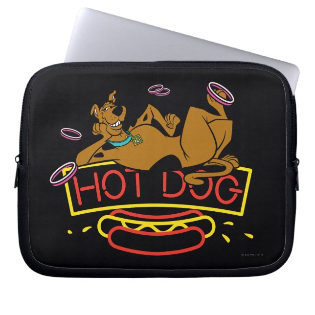 Scooby-Doo Hot Dog Neon Sign Laptop Sleeve (Voorkant)