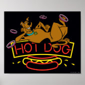 Scooby-Doo Hot Dog Neon Sign Poster (Voorkant)