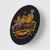 Scooby-Doo Hot Dog Neon Sign Ronde Klok (Hoek)