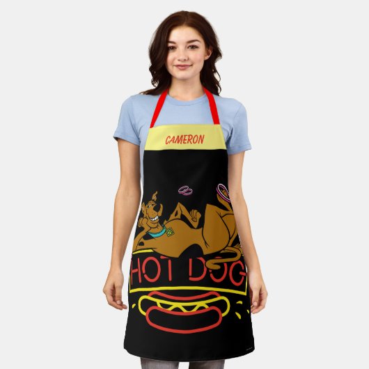 Scooby Doo Hot Dog Neon Sign Schort (Gedragen)