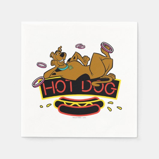 Scooby-Doo Hot Dog Neon Sign Servetten (Voorkant)