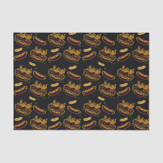 Scooby-Doo Hot Dog Neon Sign Tissuepapier (Voorkant)