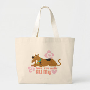 Scooby-Doo "hou van je met al mijn hart" Grote Tote Bag
