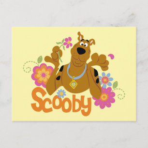 Scooby-Doo in bloemen Briefkaart