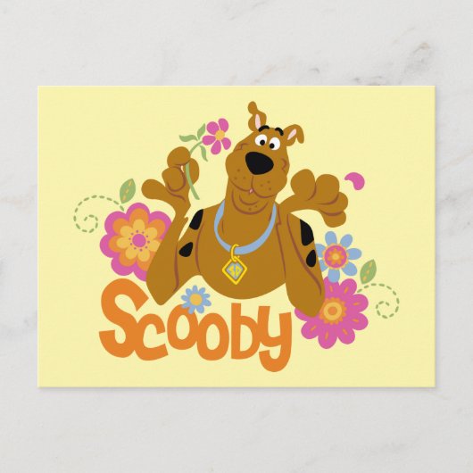 Scooby-Doo in bloemen Briefkaart (Voorkant)