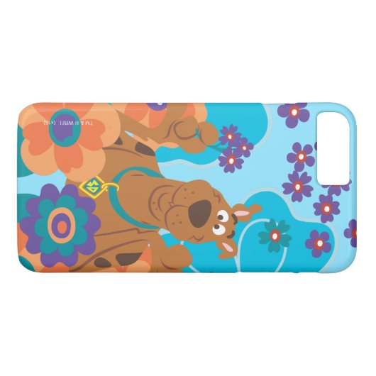 Scooby-Doo in bloemen Case-Mate iPhone Case (Achterkant (Horizontaal))