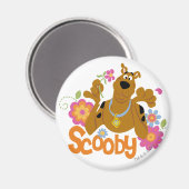 Scooby-Doo in bloemen Magneet (Voorkant / Achterkant)