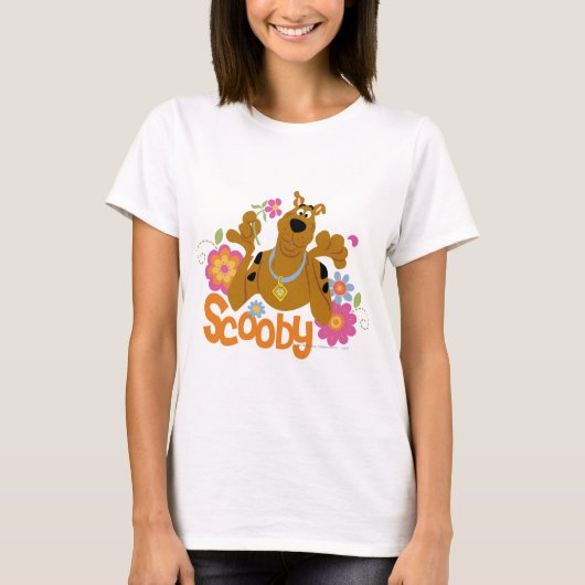 Scooby-Doo in bloemen T-shirt (Voorkant)