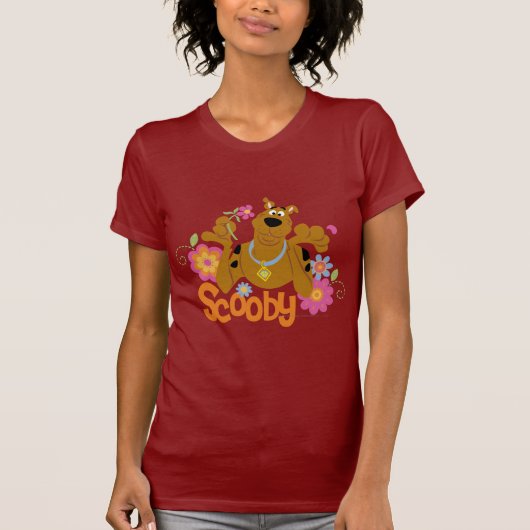 Scooby-Doo in bloemen T-shirt (Voorkant)