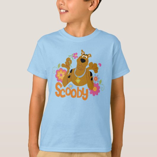 Scooby-Doo in bloemen T-shirt (Voorkant)