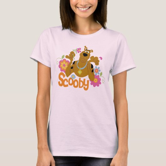 Scooby-Doo in bloemen T-shirt (Voorkant)
