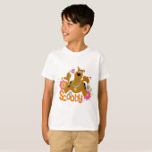 Scooby-Doo in bloemen T-shirt (Voorkant volledig)