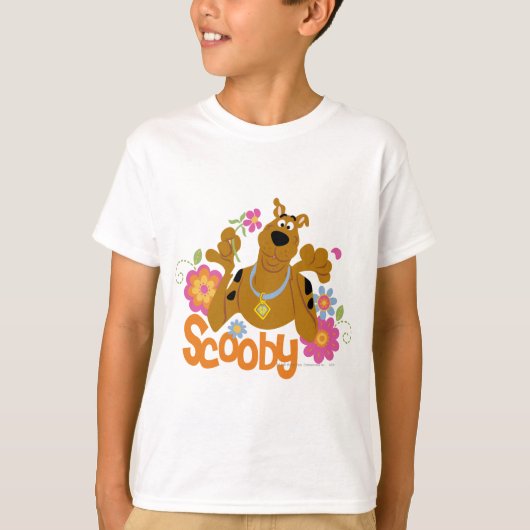 Scooby-Doo in bloemen T-shirt (Voorkant)