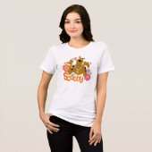 Scooby-Doo in bloemen Tri-Blend Shirt (Voorkant volledig)