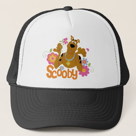 Scooby-Doo in bloemen Trucker Pet (Voorkant)