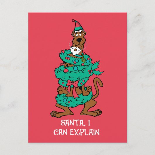 Scooby-doo in de Wreaten Feestdagenkaart (Voorkant)