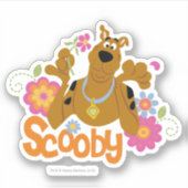 Scooby-Doo In Flowers Sticker (Voorkant)