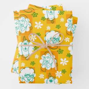 Scooby-Doo   Karakter Floral Patroon Inpakpapier Vel