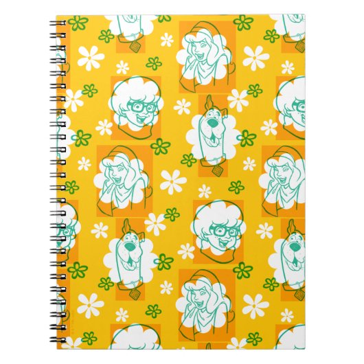 Scooby-Doo | Karakter Floral Patroon Notitieboek (Voorkant)
