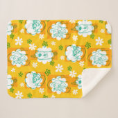 Scooby-Doo | Karakter Floral Patroon Sherpa Deken (Voorkant (horizontaal))