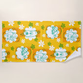 Scooby-Doo | Karakter Floral Patroon Strandlaken (Voorkant)