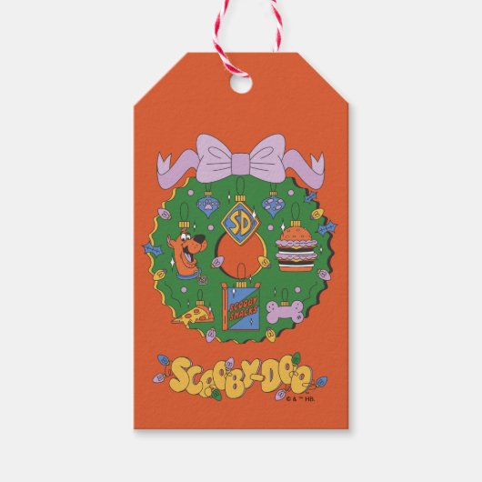 Scooby-Doo Kerst Snack Krans Grafiek Cadeaulabel (Voorkant)