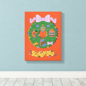 Scooby-Doo Kerst Snack Krans Grafiek Canvas Afdruk (Insitu (Houten vloer))