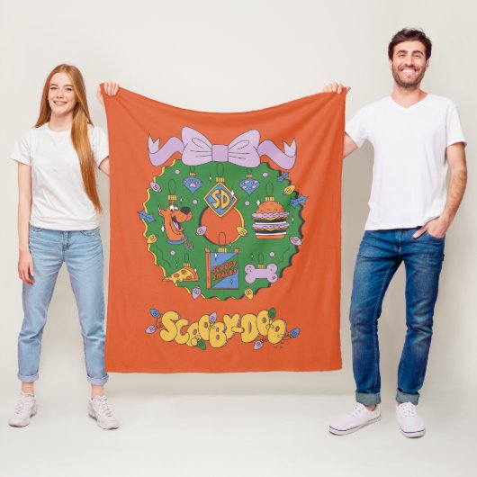 Scooby-Doo Kerst Snack Krans Grafiek Fleece Deken (In situ)
