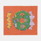 Scooby-Doo Kerst Snack Krans Grafiek Fleece Deken (Voorkant (Horizontaal))