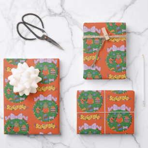 Scooby-Doo Kerst Snack Krans Grafiek Inpakpapier Vel