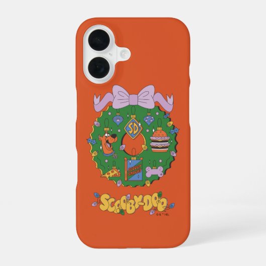 Scooby-Doo Kerst Snack Krans Grafisch iPhone 16 Hoesje (Achterkant)