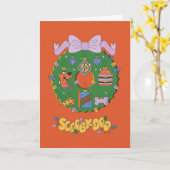 Scooby-Doo Kerst Snack Krans Grafisch Kaart (Gele Bloem)