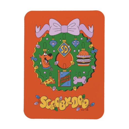 Scooby-Doo Kerst Snack Krans Grafisch Magneet (Verticaal)