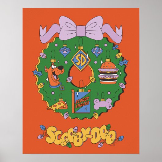 Scooby-Doo Kerst Snack Krans Grafisch Poster (Voorkant)