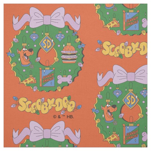 Scooby-Doo Kerst Snack Krans Grafisch Stof (Swatch)