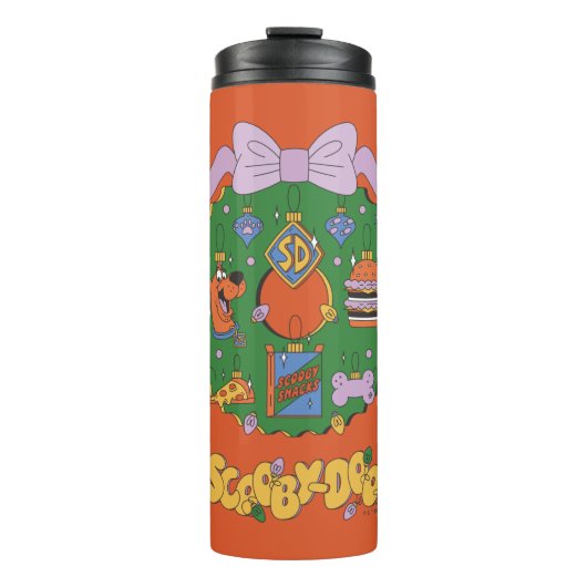 Scooby-Doo Kerst Snack Krans Grafisch Thermosbeker (Voorkant)