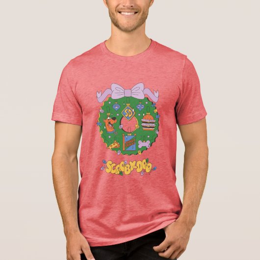 Scooby-Doo Kerst Snack Krans Grafisch Tri-Blend Shirt (Voorkant)