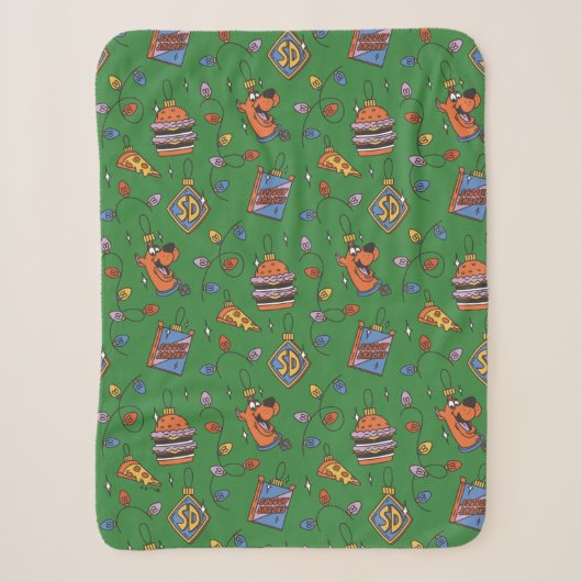 Scooby-Doo Kerst Snack Lichten Patroon Sherpa Deken (Voorkant)