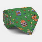 Scooby-Doo Kerst Snack Lichten Patroon Stropdas (Opgerold)