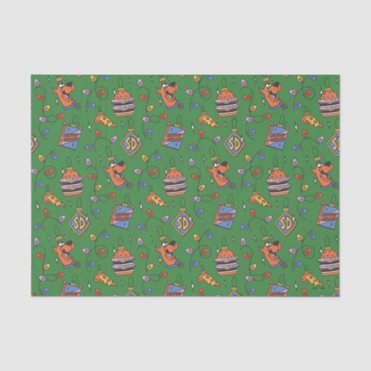 Scooby-Doo Kerst Snack Lichten Patroon Tissuepapier (Voorkant)